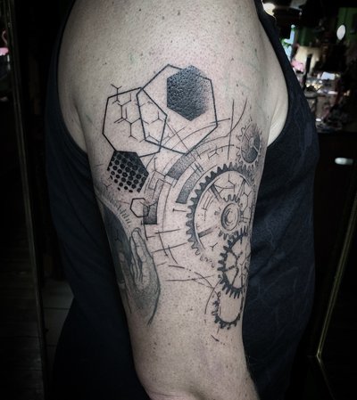 Gears + hexagons 💕