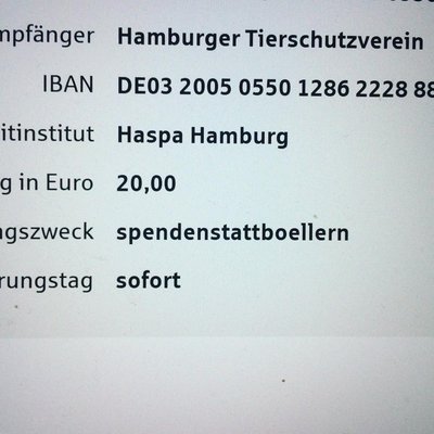 Ist zwar nicht viel, aber dies ist der Betrag, den wir zum Jahreswechsel traditionell mit einer Batterie in die Luft boellern wuerden.
