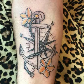 Tattoo von Tschiggy mit einem Anker im Bubblegum-Art-Stil