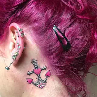 Tattoo von Tschiggy mit einem Anker im Bubblegum-Art-Stil