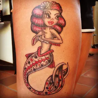 Tattoo von Tschiggy mit einer Meerjungfrau im Bubblegum-Art-Stil